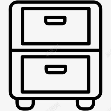橱柜海报橱柜抽屉文件图标
