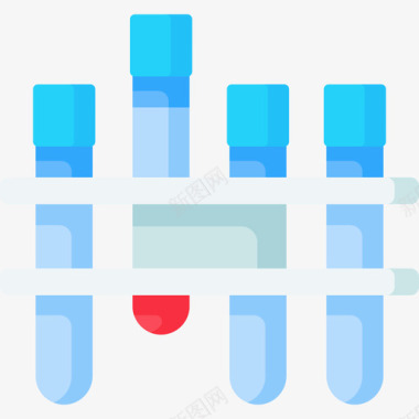 医学实验室疫苗研制5号扁平图标