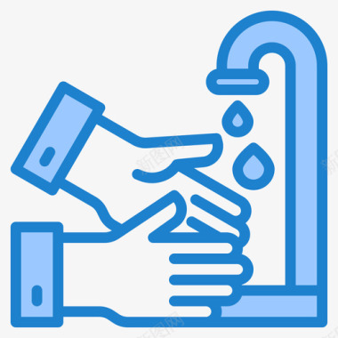 医疗包Handwash医疗保健19蓝色图标