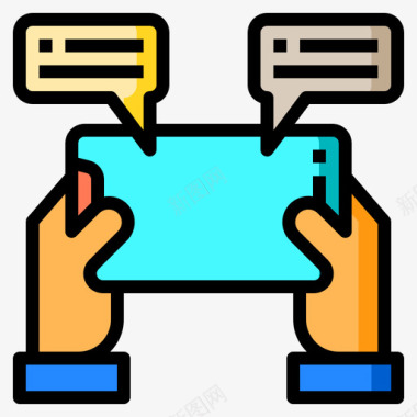 手机威锋社交logo应用社交网络智能手机应用程序22线性颜色图标