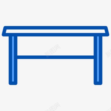 桌子桌子家具和装饰4蓝色图标