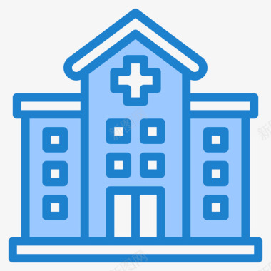 医疗包医院医疗保健19蓝色图标