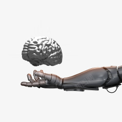 机械手臂科技大脑素材