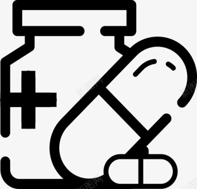 药物合成平台灰图标