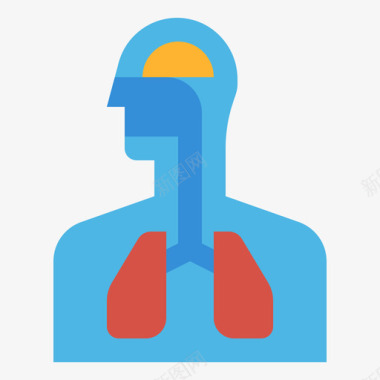 呼吸医用304扁平图标