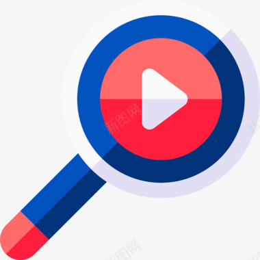 搜索搜索音乐和视频应用程序5平面图标
