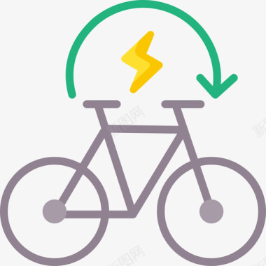 能源图标Bycicle可再生能源44持平图标