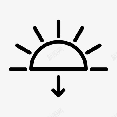 日落日落保护温度图标