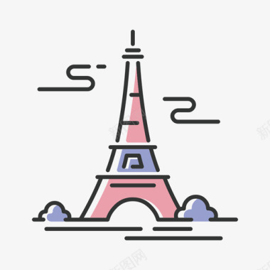 旅游巴黎铁塔图标