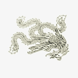 手绘水彩凤凰水墨火焰中国风透明图案72手绘水彩凤凰素材
