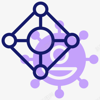 木质数字6网络数字商务6线颜色图标