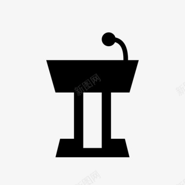 讲台讲台会议演讲图标