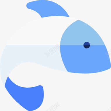 矢量鱼鱼海洋生物62扁平图标