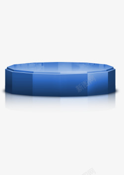 舞台蓝色圆圈漂浮物素材