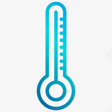 温度计温度计科学153线性梯度图标