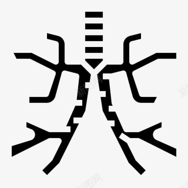 医学人体关节支气管图表人图标