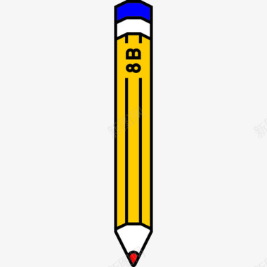 多色系铅笔图标