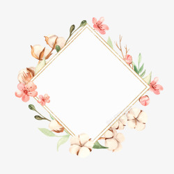 手绘水彩木棉花花卉植物透明免扣图案手账PS33手绘素材