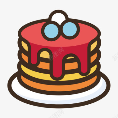 蛋糕素材千层蛋糕图标