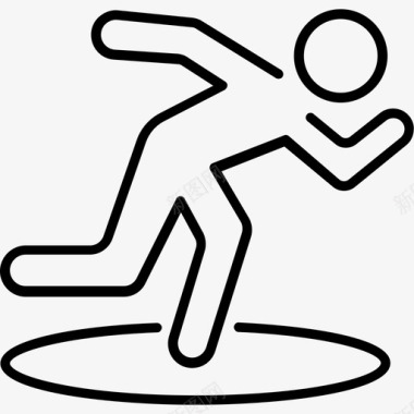 单人花样滑冰个人运动图标