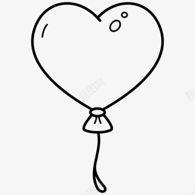 气球玩具气球心形气球节日装饰浪漫礼物图标