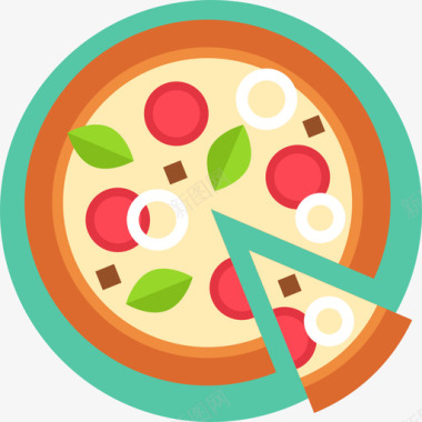 蓝莓披萨免抠素材披萨160号餐厅公寓图标