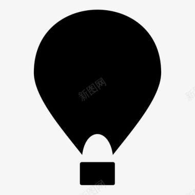 气球玩具气球气球空中旅行热气球图标