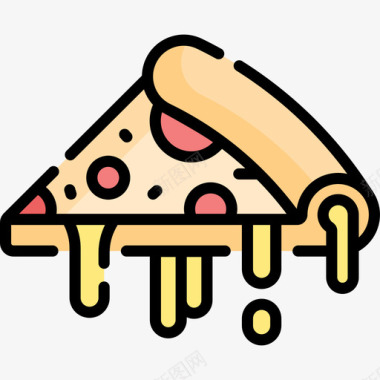披萨食物218原色图标