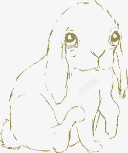 手绘卡通可爱女生兔子花卉图案PS手账手幅装饰设计5素材