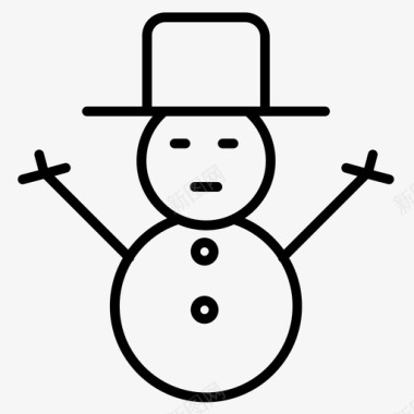 圣诞雪人雪人庆祝圣诞节图标