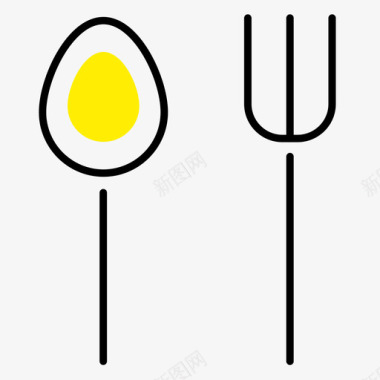 叉子厨房厨具kitchen勺子叉子scoo图标