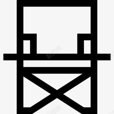 折叠折叠文件折叠椅露营194直线型图标
