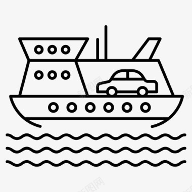 渡轮船货船图标
