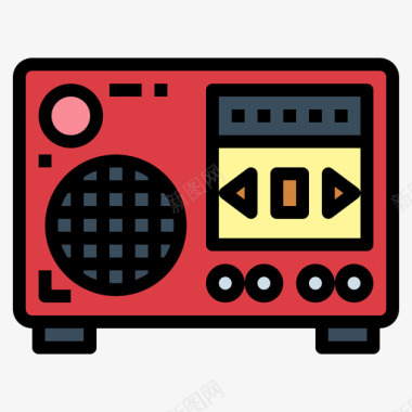 线性收音机收音机16线性颜色图标