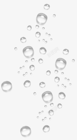透明水滴水珠元素素材