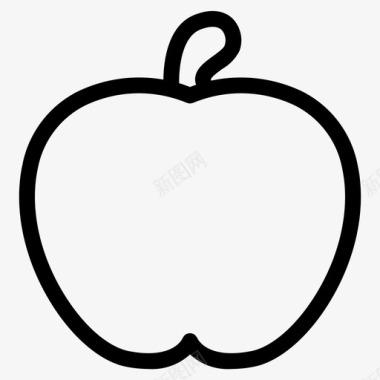 苹果带叶苹果新鲜苹果图标