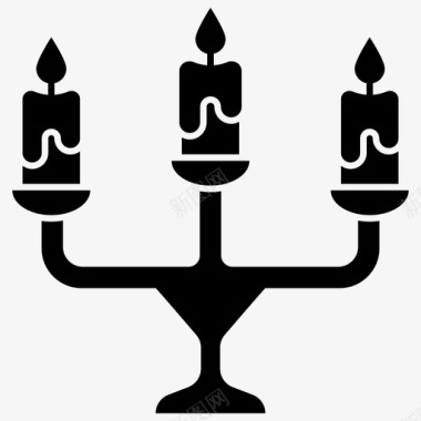 湖面微光烛台烛光微光图标