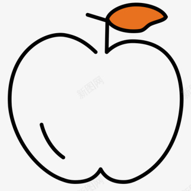 矢量健身水果苹果fruitapple图标