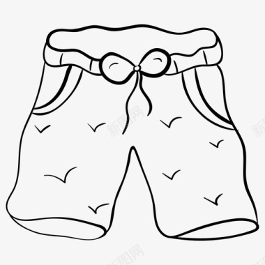 男式短裤沙滩布百慕大图标