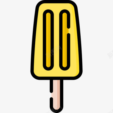 冰淇淋声带冰淇淋夏季食品和饮料12线性颜色图标