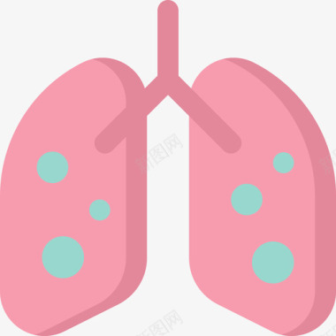 肺部病毒191扁平图标