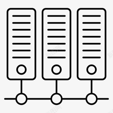 终端服务器数据服务器数据中心图标