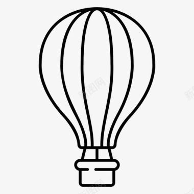 热气球飞艇阻塞气球图标