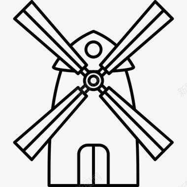 矢量旋风风车旋风风能图标