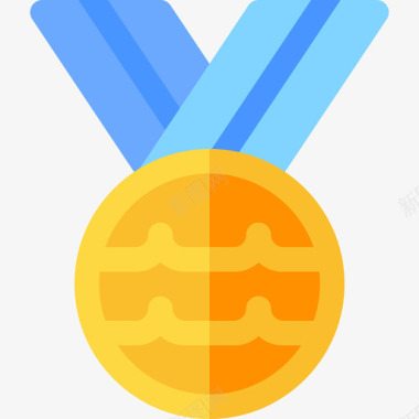 矢量运动奖牌水上运动6持平图标