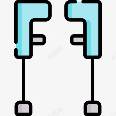 礼品拐杖拐杖医院111线性颜色图标