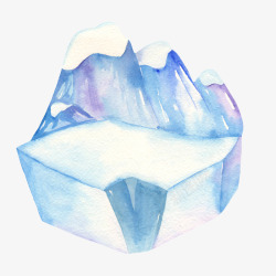 手绘水彩卡通可爱北极熊动物图案PS手账手幅14手绘素材