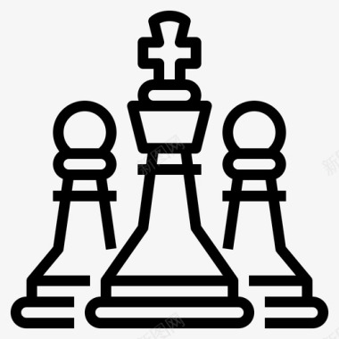 团队管理方案战略象棋管理图标