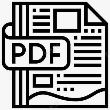 排版pdfpdf文件数字文档图标