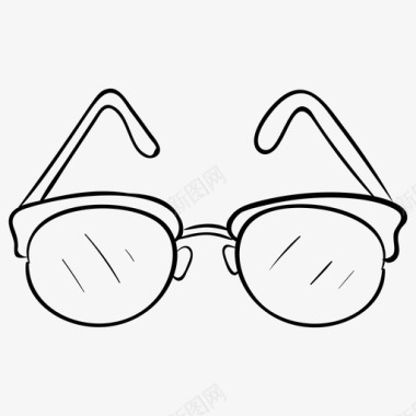 眼镜向量眼镜时尚概念图标
